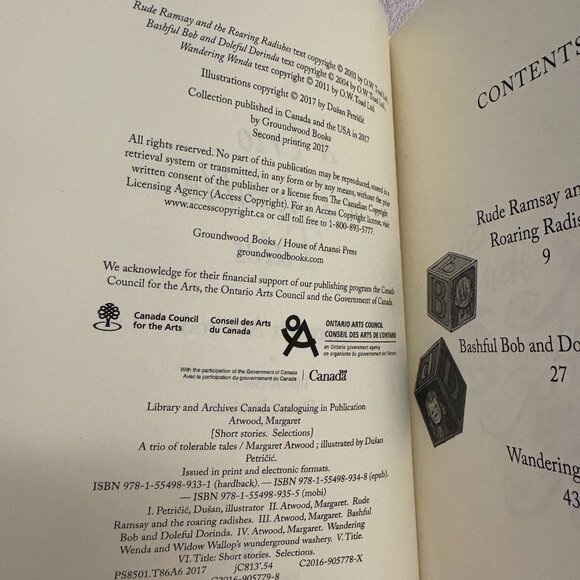 5 for $15 📕A Trio of Tolerable Tales, Margaret Atwood, Youth Book (SKU: 156MI) - Picture 4 of 7